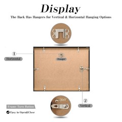 wyooxoo 11×14 Picture Frame Black Aluminum Frame with Polished Plexiglass – H…