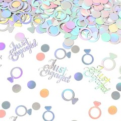 230PC Just Engaged Confetti for Engagement Style 2:Just engaged ring confetti
