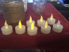 Assorted Decorated Jar w/8 Battery Operated Candle Lights