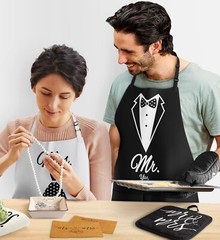 Wedding Gifts Engagement Gifts for Couples Mr and Mrs Aprons for Couples Gifts