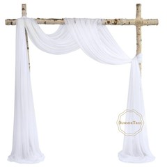 Wedding Decorative Drapes Arch Drapping 6.5Yards Windows Chiffon Fabric Curtains