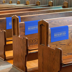 12 Pcs Reserved Seating Signs for Chairs Church Pew Reserved Chair Signs Placeho