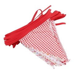 33 Ft Vintage Flower Fabric Bunting Banner 36 Triangle Flag for Party Decor