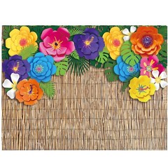 VitalCozy 7x5ft Fabric Hawaiian Beach Photography Backdrop Aloha Luau Party D…