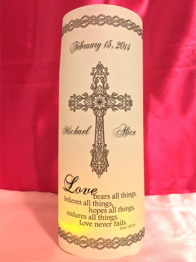 10 Personalized Scripture Wedding Luminaries Vellum Centerpieces Decorations