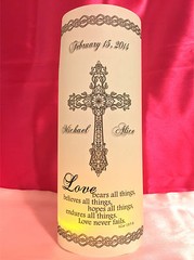 10 Personalized Scripture Wedding Luminaries Vellum Centerpieces Decorations