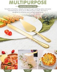 13-Inch Premium Cake Cutting Set for wedding,Exquisite Cake Knife and Server Set