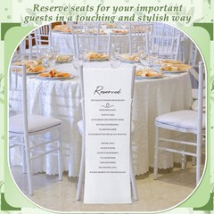 Wedding Chair Memorial Sign lbs Reserved Seat For Loved One lbs White