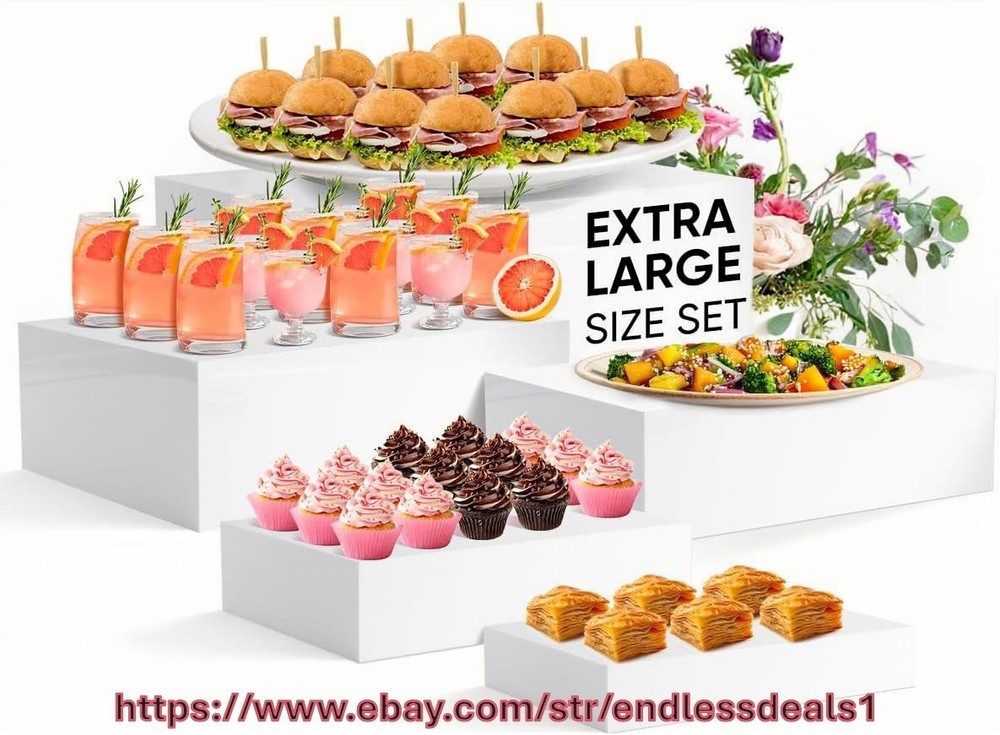 Buffet Risers, Food Risers for Buffet Table, Display Stand Shelf for Catering De