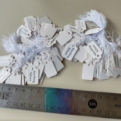 Bulk Lot Paper Tag Label Tag String Sterling Silver