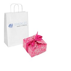 10 Fuchsia Silver Large Ribbon Wedding Favor Gift Boxes Party Event Candy Box