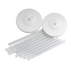 2 WHITE 5 ft Balloon Columns Stand Kit Set Party Wedding Decorations Supplies