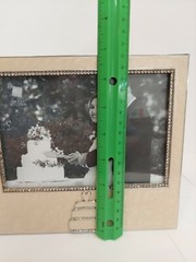 Russ 5 x 7 photo frame wedding beige silver