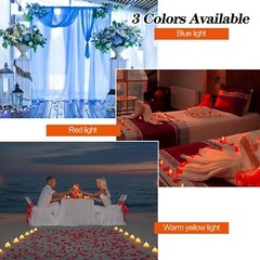 2000pcs Artificial Rose Petals with LED Tea Lights Kit for Special and Romant…