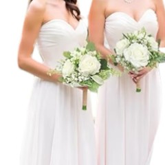 Bridesmaid Bouquets 2 Piece Ivory White Artificial Flowers Bouquet for Brides