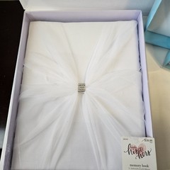 Wedding Lot White Memory Book Guest Book Register And Pen New In Boxes