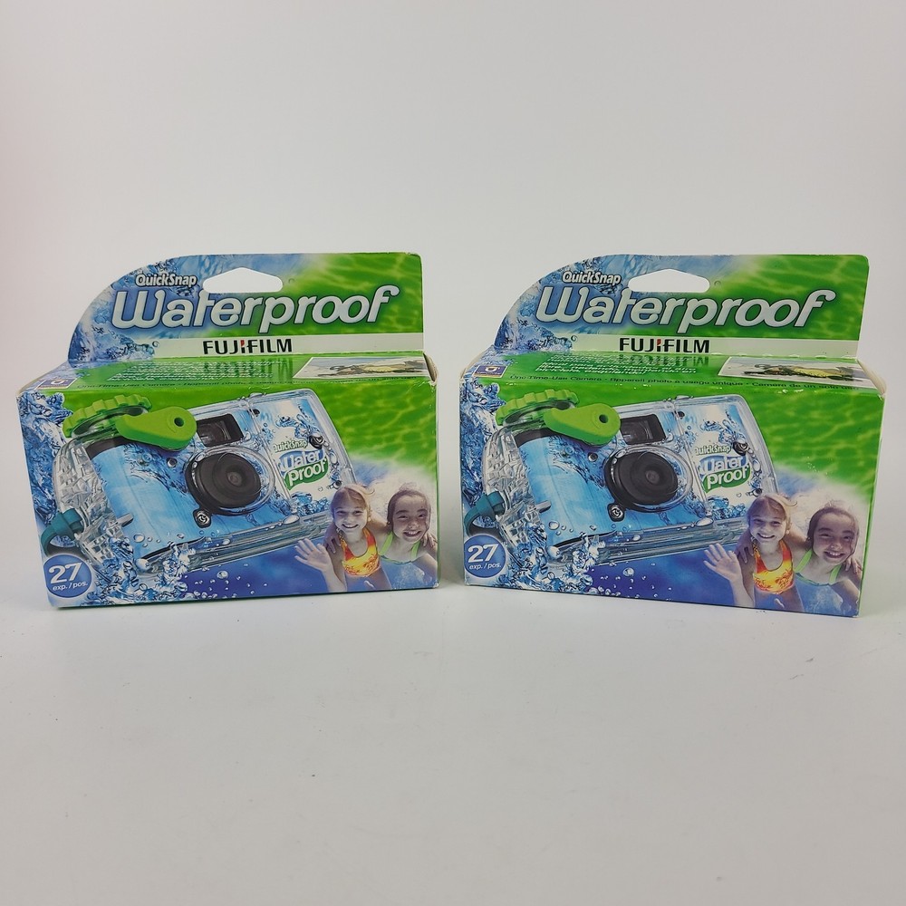*LOT OF 2*Fujifilm QuickSnap Waterproof 800 35mm Disposable Camera – NEW!