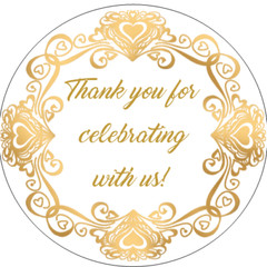 Monogram Favor Labels 5 Sizes Personalized Custom Wedding Anniversary Other