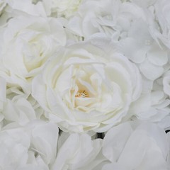 6Pcs Artificial Flower Wall Panels Floral Silk Rose Wall Wedding Backdrop Decor