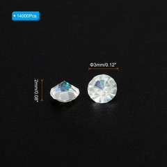 14000Pcs Acrylic Wedding Table Diamonds 3mm Crystals Gems Mint Green AB