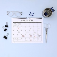 Blue Sky 2026-2027 18 Month Large Print Monthly Academic Year Wall Calendar, Jul