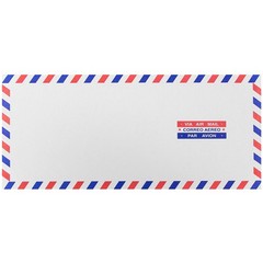 JAM PAPER #10 Airmail Envelopes – 4 1/8 x 9 1/2 – Business, 50 Per Pack
