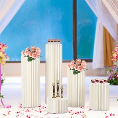 Cardboard Flowers Stand 110lbs-Load Cylinder Flower Stand 5pcs for Wedding/Party