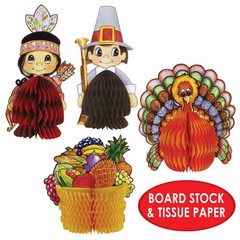 Beistle 4 Piece Thanksgiving Decorations Mini 4.5″ – 6.25″, Multicolor