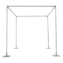 10FT Adjustable 4 Post Height Canopy Mandap Hardware Kit Wedding Party Stand