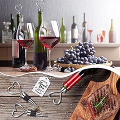 100 Set Heart Shape Wine Stopper Wedding Favor for Guests Love Wine Bottle