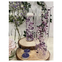 12pcs Purple Crystal String, for Floating Candles Centerpieces Table Decorations