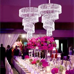  4 Tier Designer Crystal Pendant Lighting Diamond Chandelier Centerpiece – 18″ D