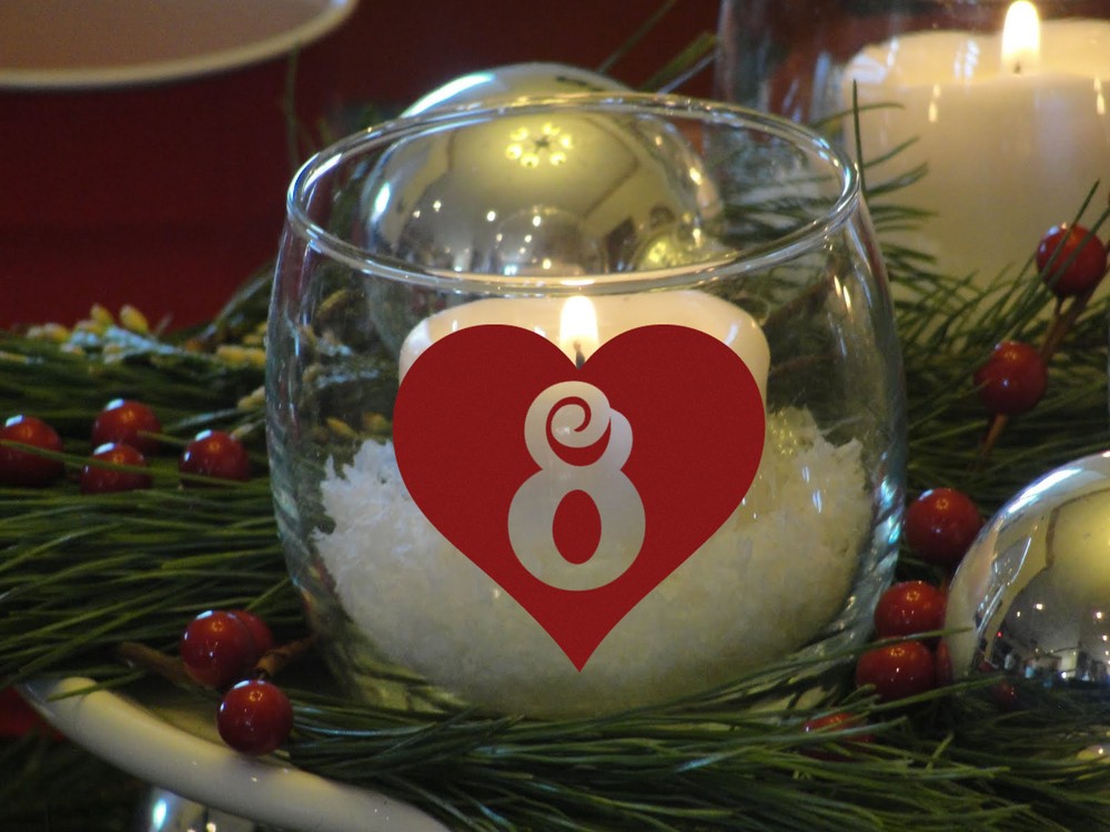 Wedding Table Numbers 1-10,15, 20, or 25 Vinyl Sticker Decals Hearts (a)