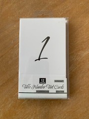Amscan Table Number Tent Cards 1-12 4in x 5in Cardstock NEW