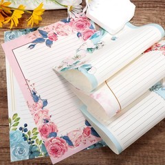 72Pcs Flower Stationary Paper Lined 8.5×11