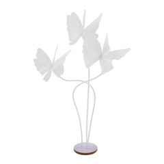 Wedding Artificial Butterfly Decorations Giant 3-head 53.15 inch White with Base