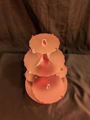 13-in tall 5 Tier Rose Gold Pink Cardboard Cupcake Stand Set Wedding/Tea Party