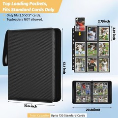 GERMUN 9 Pocket Trading Card Binder,720 Cards,40 Top-Loading Pages, Double Si…