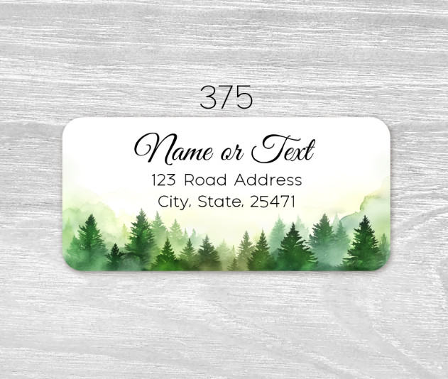 48 Personalized Trees Lakeside Beach Ocean Return Address Stickers Labels A375