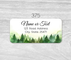 48 Personalized Trees Lakeside Beach Ocean Return Address Stickers Labels A375