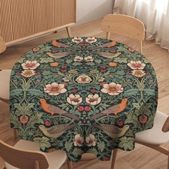 William Morris Tablecloth, Vintage Rustic Classic Art 60″ (Round), Style-12