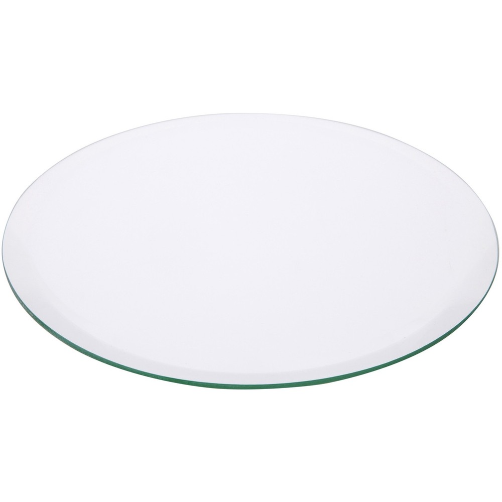 Plymor 8″ Round, 5mm Thick Beveled Clear Glass Circle