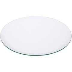 Plymor 8″ Round, 5mm Thick Beveled Clear Glass Circle