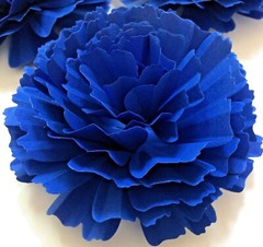 Paper Flower Handcrafted 3.5″ Royal Blue Carnation Party Home Backdrop Decor