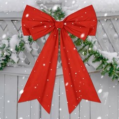 1 Pcs Large Retro Rust Red Coquette Bow for Backdrop 27.6×21.7» Big