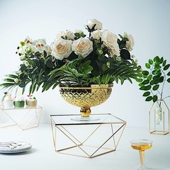 3 GOLD CLEAR Metal Glass Geometric CAKE STANDS Party Wedding Events Decorations