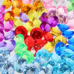 100pcs plastic gems Simulation Diamond clear acrylic diamonds Colorful