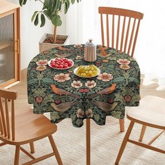 William Morris Tablecloth, Vintage Rustic Classic Art 60″ (Round), Style-12
