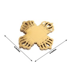 Gold 50 Metallic 4″ Crown Mini Square Paper Cupcake Dessert Liners Party Events