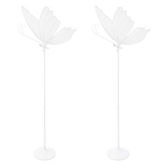 Set Of 2 Freestanding 110V Wedding Creative Butterfly Shape LED Floor Lamps Kit